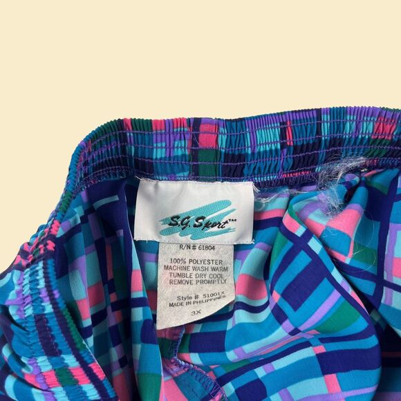 1980s skirt/blouse set by S.G. Sport, size 3X vintage 80s matching womens outfit - Picture 6 of 8